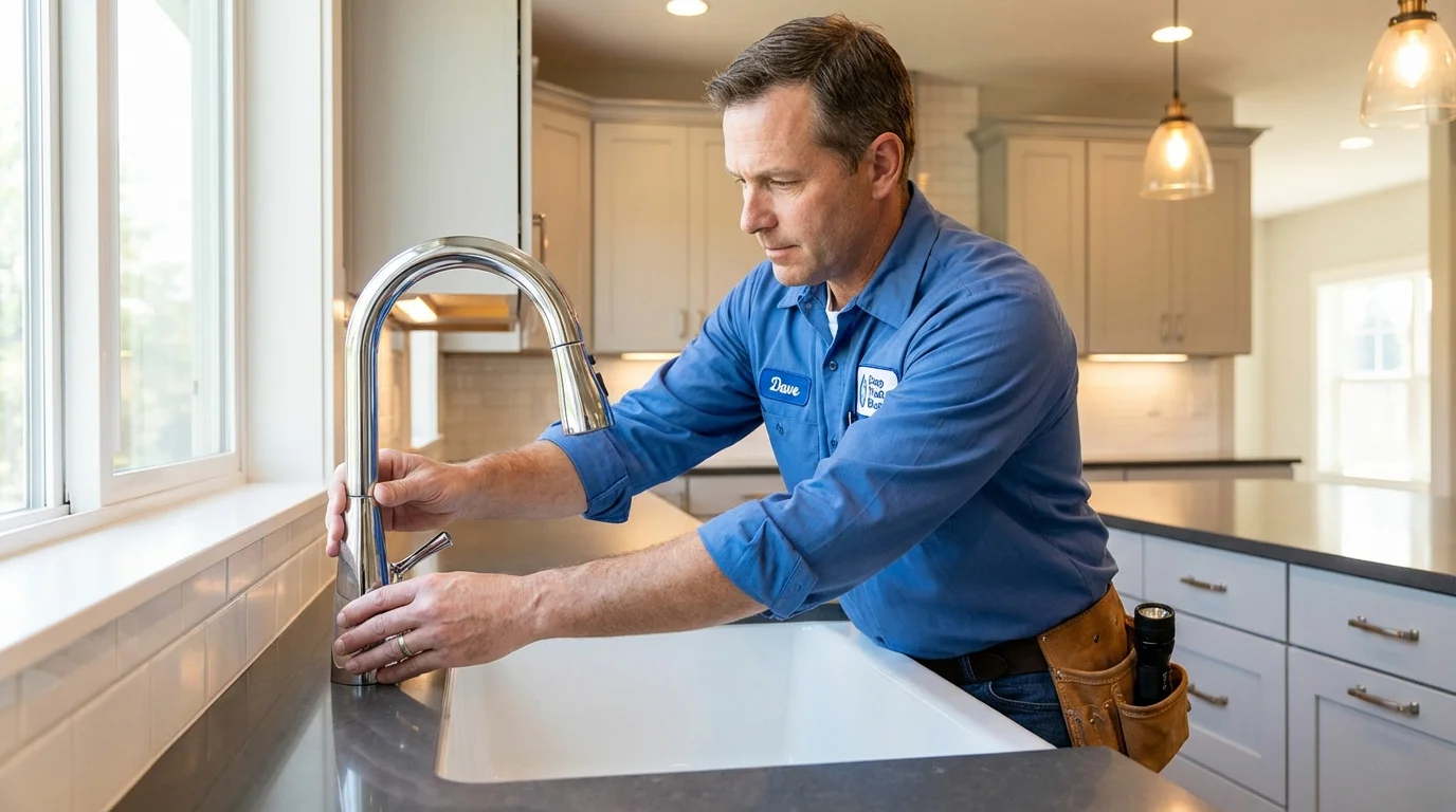 Kitchen faucet installation by Johns Plumbing LLC in Fellsmere