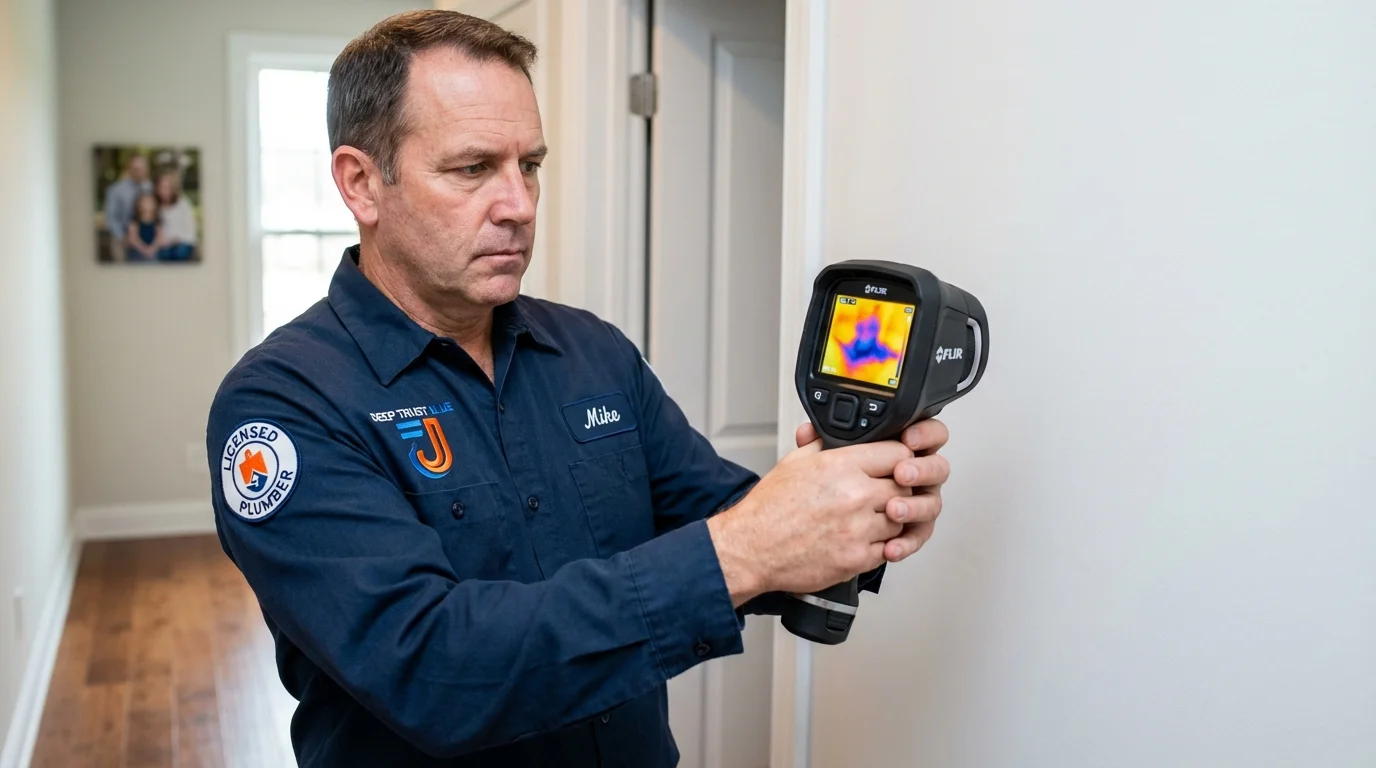 Thermal imaging leak detection by Johns Plumbing LLC in Fellsmere